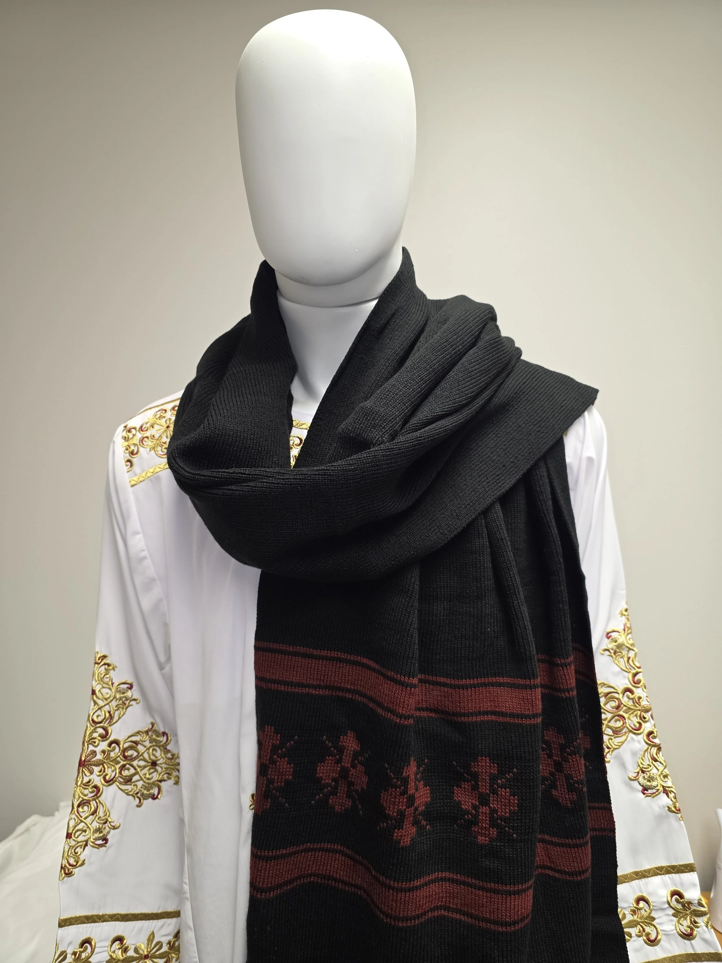 Black Scarf with Crosses (2) — St. Christopher Orthodox Store